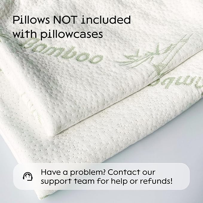 100% Waterproof Pillow Protectors Standard 20x26 Pair Zippered Pillow Case, Pillow Cover, Guaranteed Noiseless Pad, Ultra Plush Absorbent (Viscose Made from Bamboo), Green 2 Pack