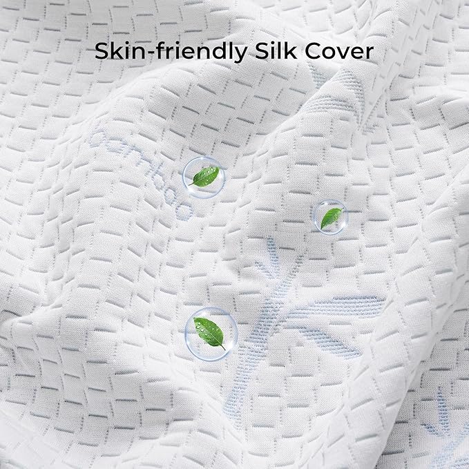 LIKIMIO 3 Inch Mattress Topper Twin XL, Cooling Gel Infused Ventilated Memory Foam Bed Topper, Firm Mattress Pad with Removable Cover, Pressure Relief & Non-Slip, Dorm/Guest, CertiPUR-US Certified