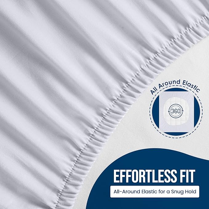 Utopia Bedding Waterproof Mattress Protector Super Queen Size, Premium 200 GSM Terry Mattress Cover, Soft & Breathable Bed Cover, Fitted Sheet Style with Stretchable Deep Pockets 17" (White)