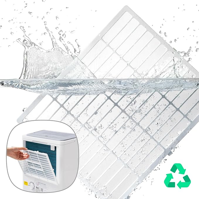 Small Dehumidifier for 2500 Sq.ft, Max 35 Pint/D, Smart Compressor Dehumidifier with Drain Hose, Intelligent Humidistat