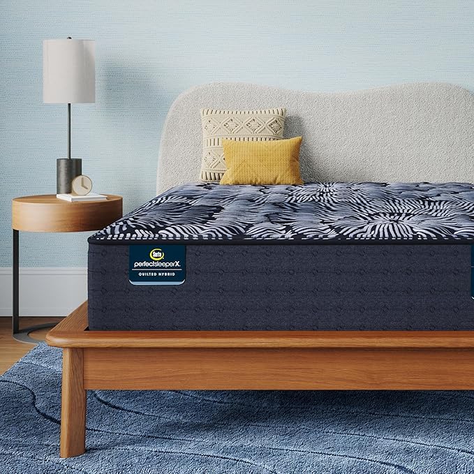 Serta Perfect Sleeper X - Knox 13.5" Firm Twin XL Quilted Hybrid Mattress - 5 Support Zones and Cooling Tech for a Restorative Sleep - 100 Night Trial, CertiPUR-US Certified