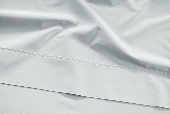 Lane Linen California King Bed Sheets Set - 450 Thread Count Sateen Weave For Smooth & Silky Feel On Skin - Breathable 100% Cotton Sheets For Single Beds - Fits Mattresses Upto 15'' Deep - Ballad Blue