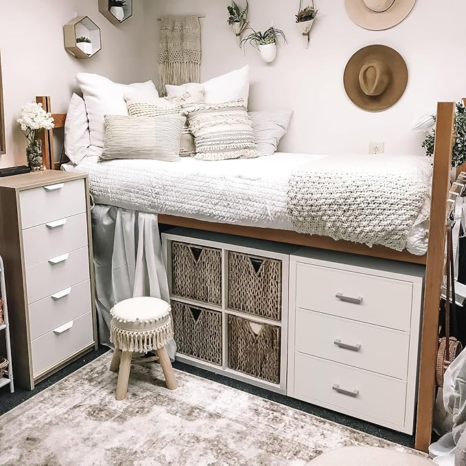 BOLUO Closet Drawers White 3 Drawer Dresser for Closet Organizers and Storage Bedroom Dorm Modern