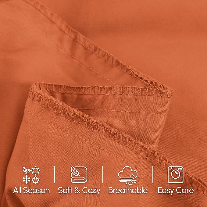 Elegant Comfort Luxury Ultra-Soft 1-Piece Pillowcase Set - 1500 Premium Hotel Quality Microfiber Double Brushed - Wrinkle Resistant, Body Pillowcase Size, Coral