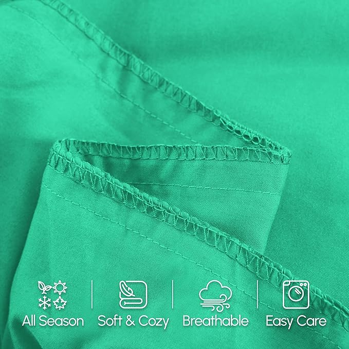Elegant Comfort Luxury Ultra-Soft 1-Piece Pillowcase Set - 1500 Premium Hotel Quality Microfiber Double Brushed - Wrinkle Resistant, Body Pillowcase Size, Paradise Teal