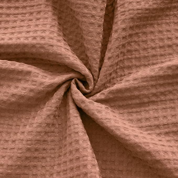 PHF Ultra Soft Waffle Weave Pillow Shams King Size, No Insert, 2 Pack 20" x 36" Pillowcases,Breathable & Skin-Friendly Pillow Cases, Stylish Decorative Bed Pillow Cases Covers,Burnt Umber
