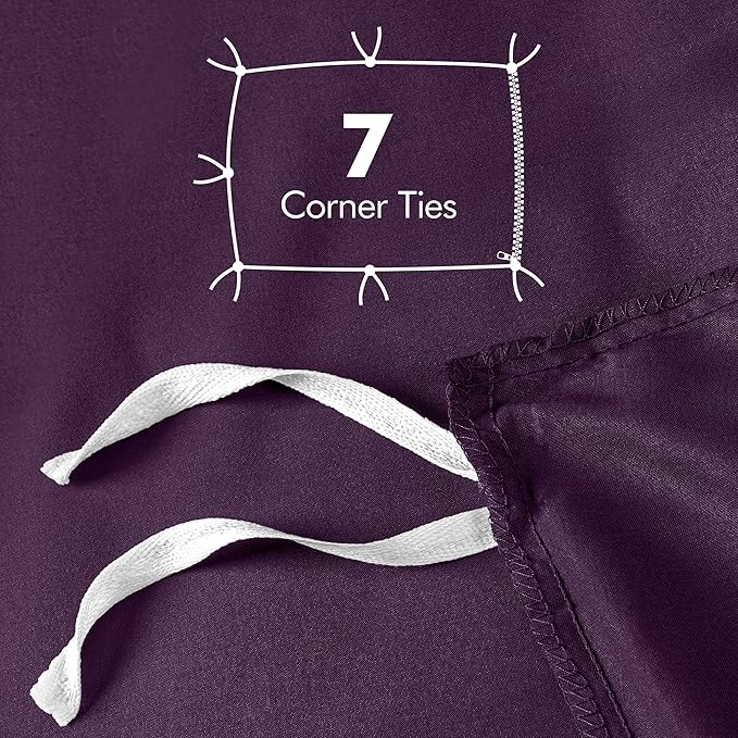Utopia Bedding Duvet Cover Queen Size - 3 Piece with Zipper Closure - 1 Comforter Cover 90X90 Inches & 2 Pillow Shams 20X26 Inches (Purple) Comforter Not Included