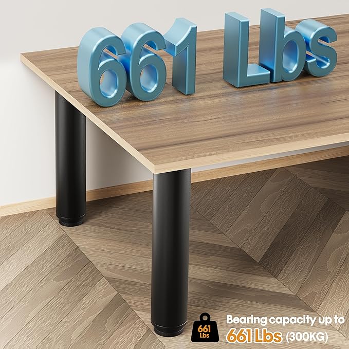 Metal Adjustable Furniture Legs 7-12.6 inch, Wlrrcwdttc Bed Support Legs Adjustable Height Cabinet Legs for Bed Frame/Sofa/Dresser/Couch/Chair/Table,Bed Replacement Legs Bed Center Slats Legs Set of 4