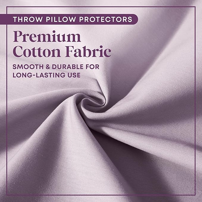 CIRCLESHOME European Pillow Protectors - 100% Cotton Breathable Pillowcases - 26 X 26 Square Pillowcases - Protects Pillows from Dirt, Dust and Debris (European- 2 Pack- 26x26)