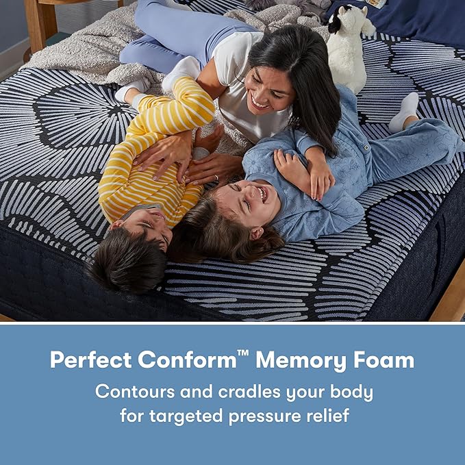 Serta Perfect Sleeper X - Kendall 13" Medium Twin XL Hybrid Mattress - 5 Support Zones and Cooling Tech for a Restorative Sleep - 100 Night Trial, CertiPUR-US Certified