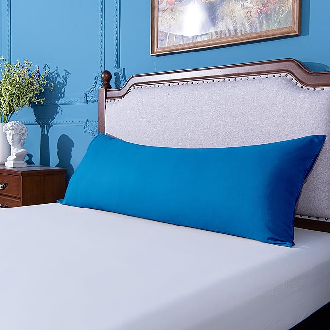 NTBAY Body Pillowcase - Brushed Microfiber 20x54 Pillowcase - Soft, Wrinkle-Free, Fade-Resistant, Stain-Resistant, Royal Blue Body Pillow Cover with Envelope Closure - 20x54 Inches, Royal Blue