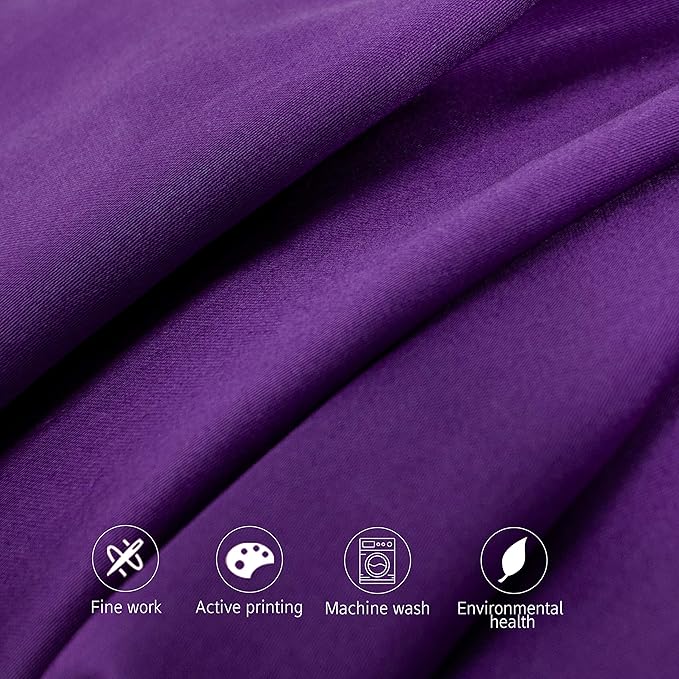 NTBAY Egyptian Cotton Body Pillowcase - 500 Thread Count Cotton Body Pillow Cover - Soft and Breathable Envelope Closure Body Pillowcase for Adults, 20x54 Inches, Purple