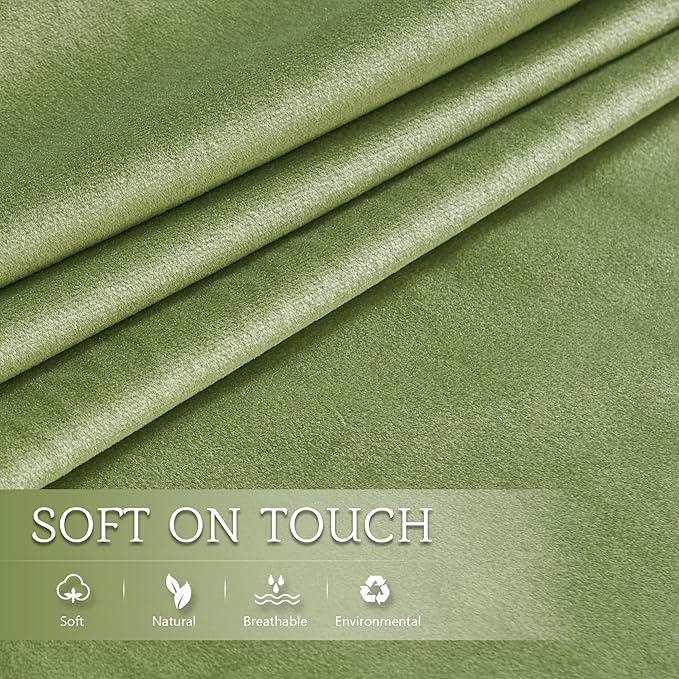 StangH Grass Green Velvet Body Pillow Cover 20x54 Inches, Super Soft Cozy Luxury Fuzzy Long Pillowcase with Zipper, for Sofa Bedroom Holiday Home Decoration All Seasons, 1 Pack