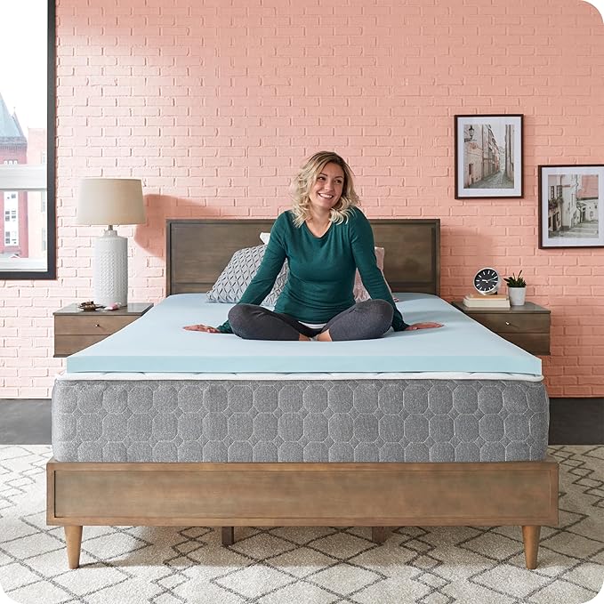 Sealy Dreamlife 2” Gel Memory Foam Full Mattress Topper with SealyComfort Gel Foam, 1 Year Limited Warranty, Made in The USA