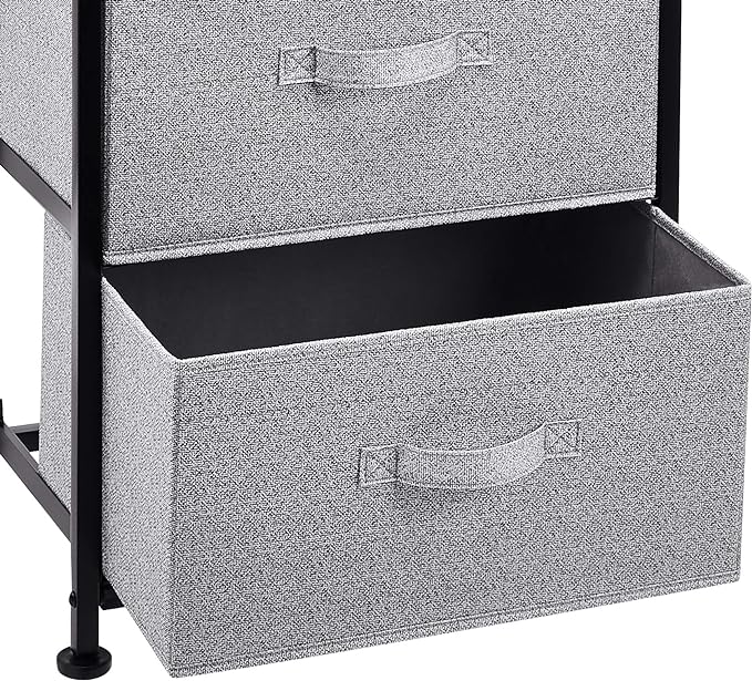 Amazon Basics Fabric 4-Drawer Storage Organizer Unit for Bedroom Closet, Black