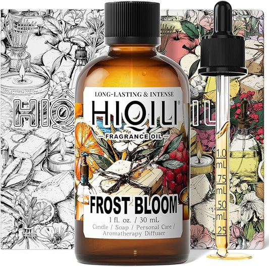 HIQILI Frost Bloom Fragrance Oil, Ocean & Lily of the Valley Scents, for Diffusers, Candles, Soap, Perfume & Hair Mist Making, Long Lasting - 1 Fl Oz