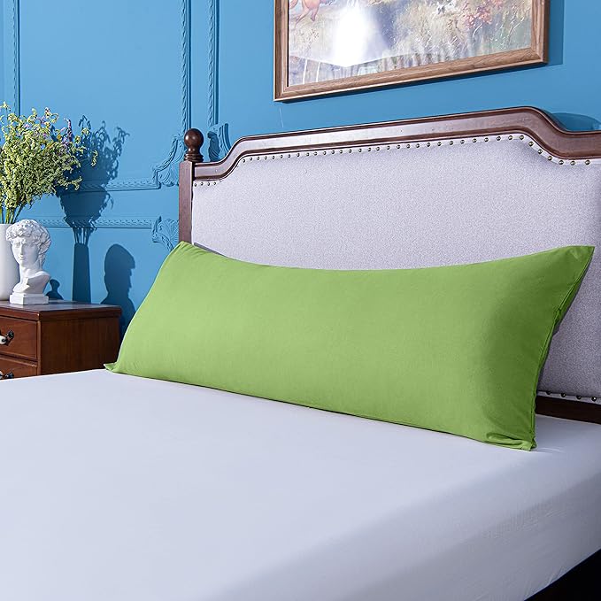 NTBAY Body Pillowcase - Brushed Microfiber 20x54 Pillowcase - Soft, Wrinkle-Free, Fade-Resistant, Stain-Resistant, Sage Green Body Pillow Cover with Envelope Closure - 20x54 Inches, Sage Green