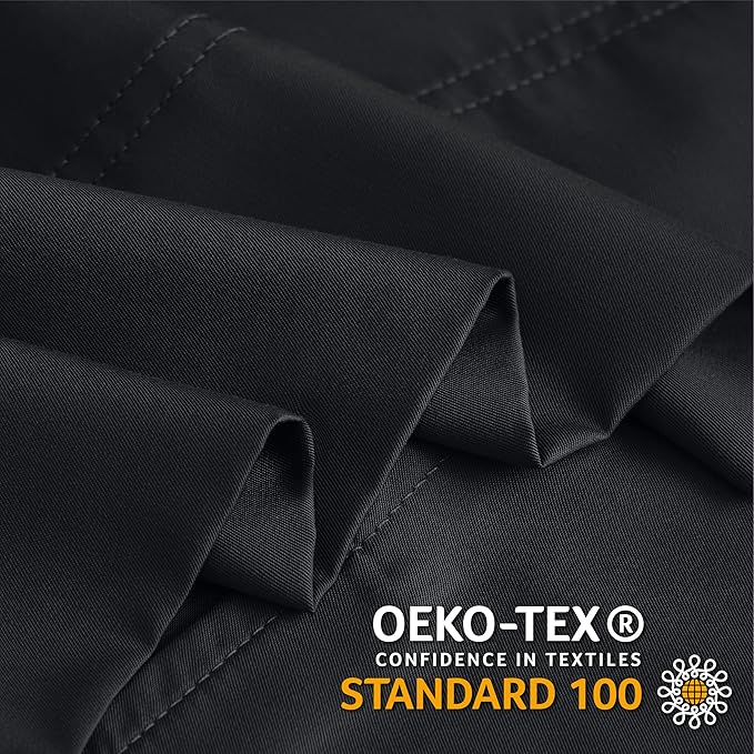BEDELITE Pillow Cases Queen Size Set of 2, Rayon Derived from Bamboo, Cooling Pillow Cases for Hot Sleepers & Night Sweats, Breathable and Silky Soft Envelope Pillowcases(Black, 20"x30")