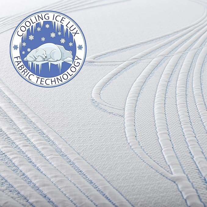 Boyd Sleep SensaLux Engineered Latex Foam Mattress, Cooling and Comfort Support, 12" Twin XL, White