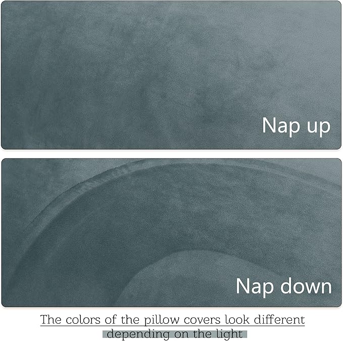 StangH Stone Blue Body Pillow Cover - 20 x 54 Super Soft Velvet Baby Skin Friendly Pillowcase Large Pillow Cases for All Seasons Bed Couch, 20 x 54-inch, 1 Piece