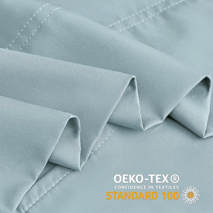 BEDELITE King Size Pillow Cases Set of 2, Rayon Derived from Bamboo, Cooling Pillow Cases for Hot Sleepers & Night Sweats, Breathable and Silky Soft Envelope Pillowcases(Haze Blue, 20"x36")