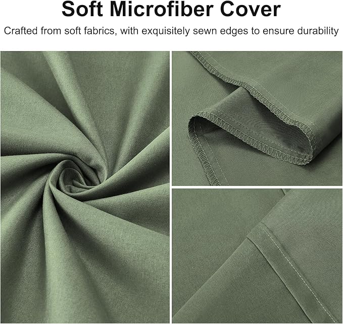 DOWNSTORIA Body Pillow Cover, Ultra Soft Microfiber Long Pillowcase, Envelope Closure Large Pillow Cases 20x54 inch (Olive Green)