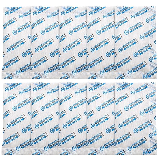 Wisesorb Silica Gel Packets, 20 Gram 15 Packs Dessicant Packets for Storage, Pure and Safe Silica Gel Desiccant Packs, Humidity Packs