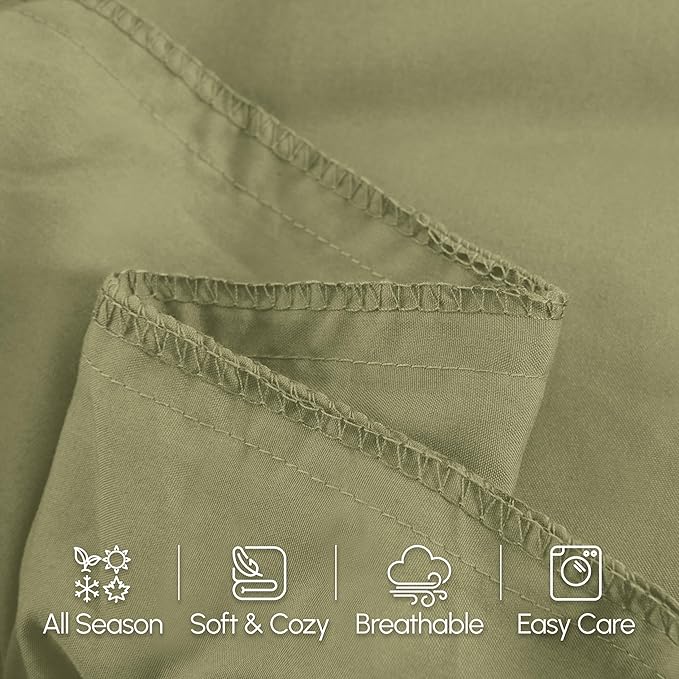 Elegant Comfort Luxury Ultra-Soft 1-Piece Body Pillowcase - 1500 Premium Hotel Quality Microfiber Double Brushed - Wrinkle Resistant, Body Pillowcase Size, Sage/Green