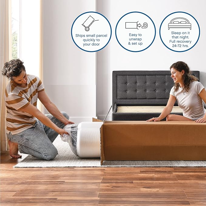 COOL GEL Chill Memory Foam 14-Inch Mattress with 2 Pillows, CertiPUR-US Certified, Mattress in a Box, King, White
