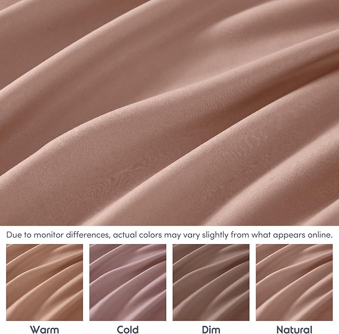 Nestl 2 Pack Blush Pink Fitted Sheet Extra Deep Pocket, Hotel Luxury Twin XLFitted Sheet Only Easily Fits 18 to 24 Inch Mattress, Super Soft, Wrinkle-Free and Breathable with Corner Straps