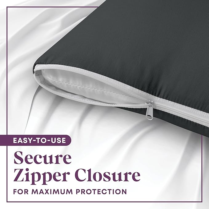 CirclesHome Pillow Protectors Single Pack Body (20 x 55) Zippered - 100% Cotton Breathable Pillowcases - Protects Pillows from Dirt, Dust and Debris (Body- Single Pack - 20x55)