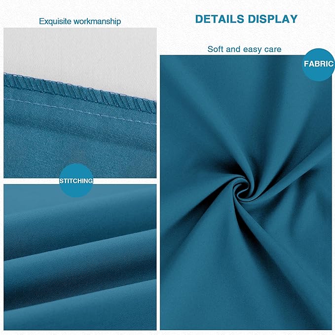 FLXXIE Pillow Cases Standard Size, Soft Microfiber Pillow Covers with Envelope Closure, Wrinkle, Stain Resistant Pillowcases, 2 Piece Set, 20x26, Teal