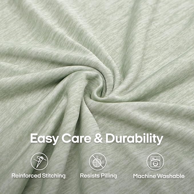 ZonLi Cooling Body Pillowcase for Hot Sleepers, Breathable Body Pillow Cover, Double-Sided Cooling Fabric, Soft Silky Touch, Ideal for Night Sweats, 20 x 54 Inch, Green
