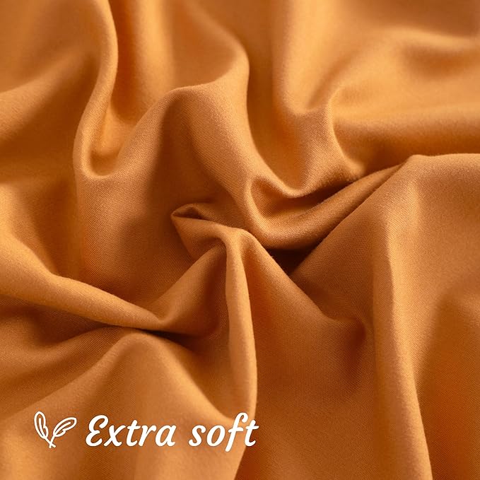 NTBAY Body Pillow Cases Set of 2, 2 Pack Brushed Microfiber 20x54 Pillow Cases, Soft, Wrinkle, Fade, Stain Resistant Pale Orange Pillow Cases with Envelope Closure, 20x54 Inches, Pale Orange