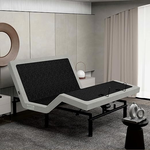 Irvine Home Collection Twin XL Adjustable Bed Base - Dual Massage - USB Ports - Zero Gravity - Underbed Light - Wireless Remote - Zero Clearance - Anti Snore - Memory Positions