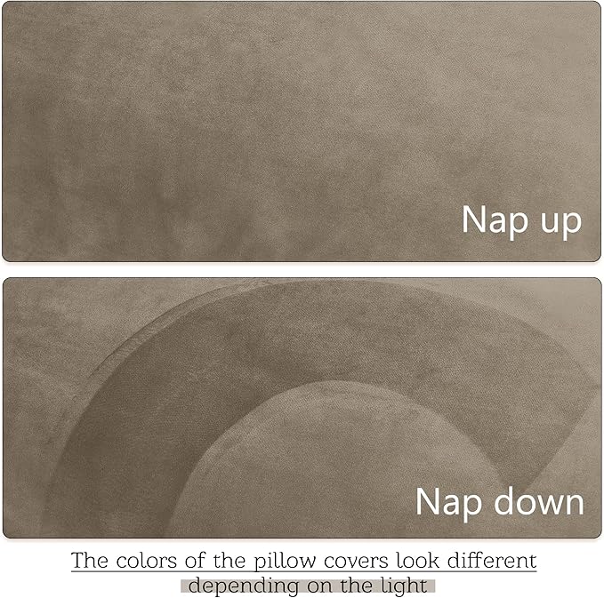 StangH Camel Beige Body Pillow Cover, Super Soft Velvet Case 20 x 54 Pregnancy Body Pillow Nursery Baby Protect Bed Pillowcase Couch Pillow, 20 x 54-inch, 1 Piece