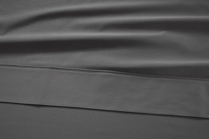 LANE LINEN California King Sheet Sets - 450 Thread Count Premium Sateen Weave - 100% Cotton Sheets for Hotel Quality Softness - 15'' Deep Pocket for Snug Fit to Your Mattress - Charcoal
