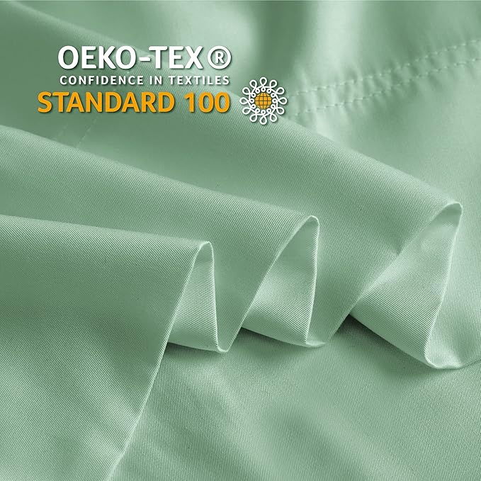 BEDELITE Body Pillow Case Cover, Rayon Made from Bamboo, Cooling Body Pillow Cover for Hot Sleepers and Night Sweats, Breathable & Silky Soft Full Long Pillow Case (Mint Green, 20x54 Inches)