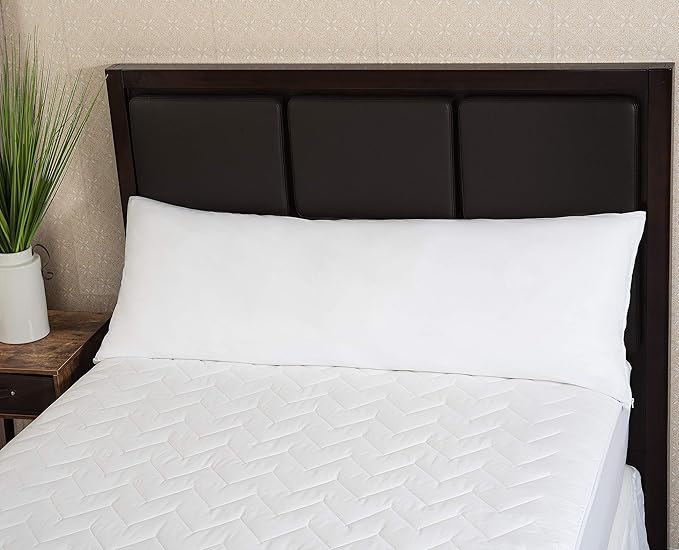 The Grand Pillow Covers Body Size (20 X 55) - Poly-Cotton Pillow Protector with Zipper - Moisture Wicking, Advanced Allergy Protection Pillow Protector - Protects Pillow from Dirt & Debris (2 Pack)