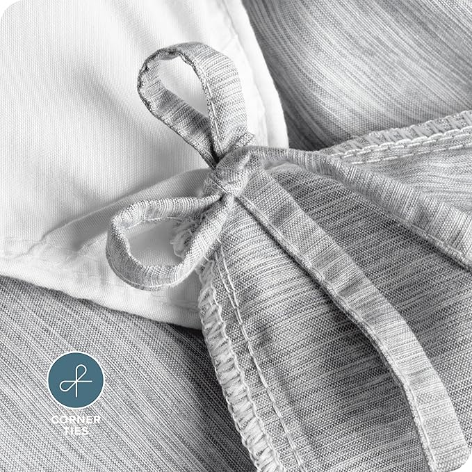 Bare Home Bedding Duvet Cover King Size - Premium 1800 Super Soft Collection - Lightweight, Cooling - Soft Breathable Bedding Duvet Cover (King, Heathered Pewter)