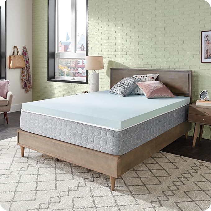 Sealy Dreamlife 3” Gel Memory Foam Queen Mattress Topper with SealyComfort Gel Foam, 1 Year Limited Warranty, Made in the USA
