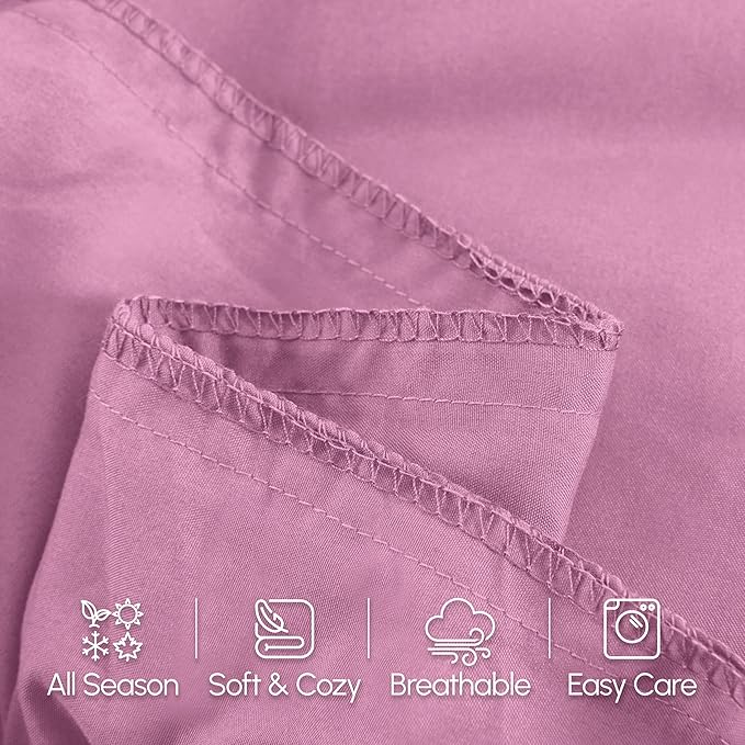 Elegant Comfort Luxury Ultra-Soft 1-Piece Body Pillowcase - 1500 Premium Hotel Quality Microfiber Double Brushed - Wrinkle Resistant, Body Pillowcase Size, Light Pink