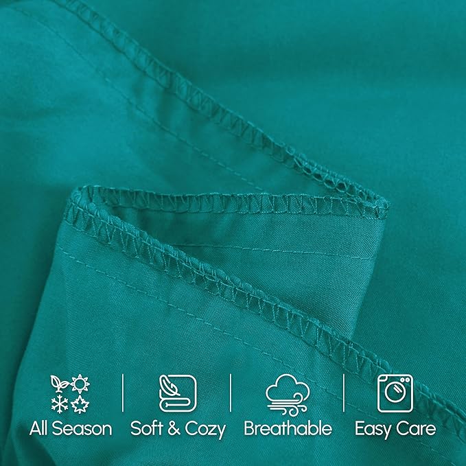 Elegant Comfort Luxury Ultra-Soft 1-Piece Body Pillowcase - 1500 Premium Hotel Quality Microfiber Double Brushed - Wrinkle Resistant, Body Pillowcase Size, Turquoise