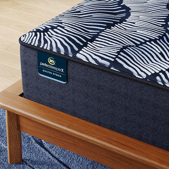 Serta Perfect Sleeper X - Excelled 14.25" Plush Twin XL Quilted Hybrid Mattress - 5 Support Zones and Cooling Tech for a Restorative Sleep - 100 Night Trial, CertiPUR-US Certified