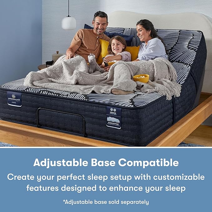 Serta Perfect Sleeper X - Kendall 13" Plush Full Hybrid Mattress - 5 Support Zones and Cooling Tech for a Restorative Sleep - 100 Night Trial, CertiPUR-US Certified