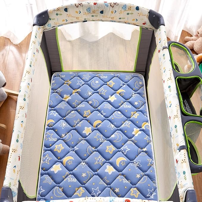Pack and Play Mattress Topper - 38" x 26" x 1.5", Soft & Firm Premium Foam Pack N Play Mattresses Pad, Odorless Baby Foam Playpen Mattresses,Portable Playard Mattress Topper- Breathable & Comfort