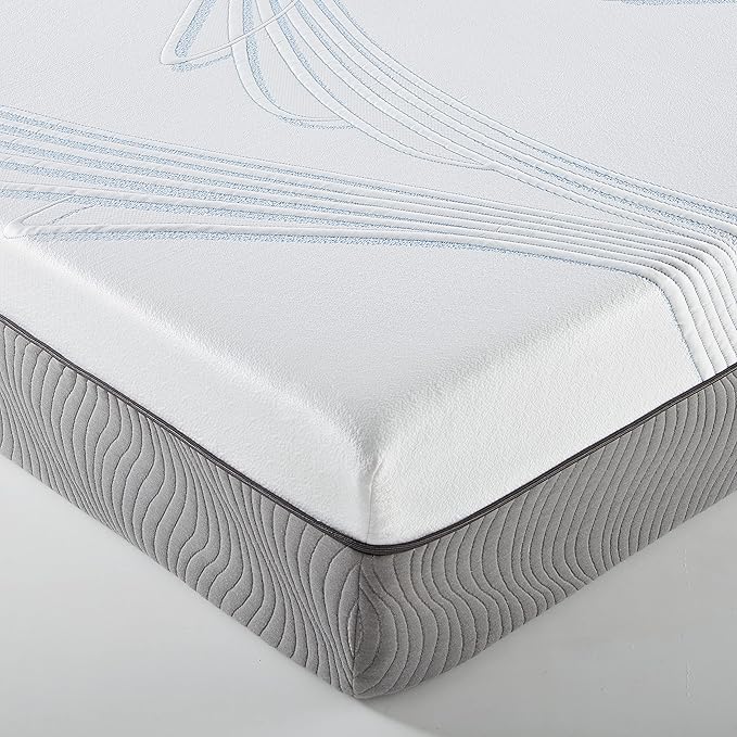 Boyd Sleep SensaLux Engineered Latex Foam Mattress, Cooling and Comfort Support, 12" Twin XL, White