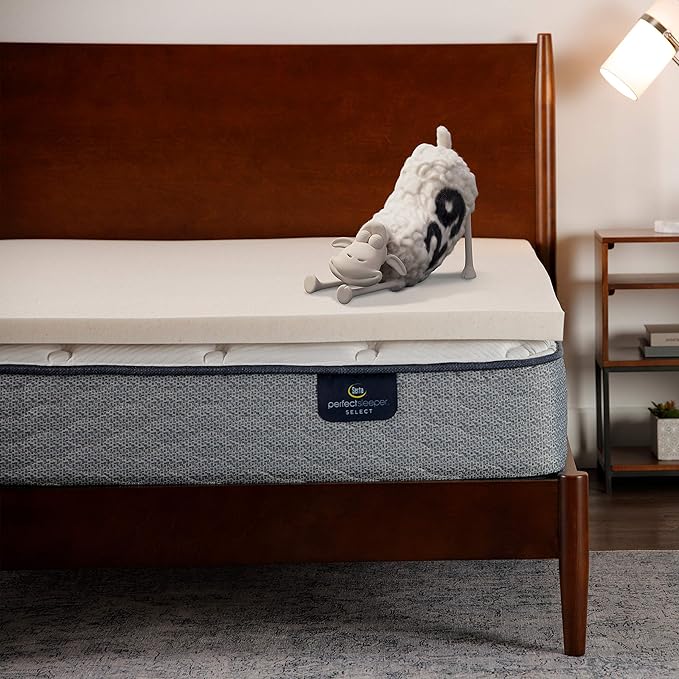 Serta CopperGel Cooling, Pressure-Relieving Memory Foam Mattress Topper, 2 Inch, Queen