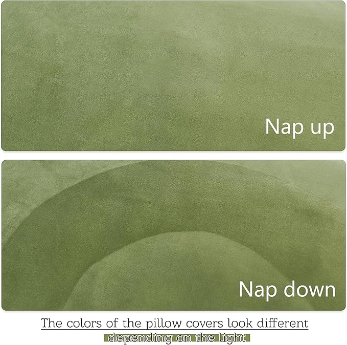 StangH Grass Green Velvet Body Pillow Cover 20x54 Inches, Super Soft Cozy Luxury Fuzzy Long Pillowcase with Zipper, for Sofa Bedroom Holiday Home Decoration All Seasons, 1 Pack