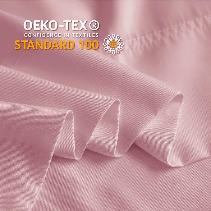 BEDELITE King Size Pillow Cases Set of 2, Rayon Derived from Bamboo, Cooling Pillow Cases for Hot Sleepers & Night Sweats, Breathable and Silky Soft Envelope Pillowcases(Rose Pink, 20"x36")